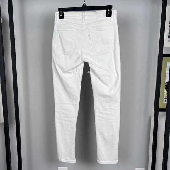 ON THRED UP - Levi's White Denim 712 Slim Size 26 - Picture 10 of 15